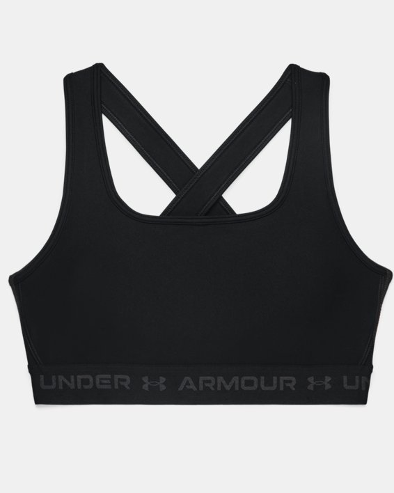 Sujetador deportivo de impacto medio Armour® Mid Crossback para mujer, Black, pdpMainDesktop image number 8